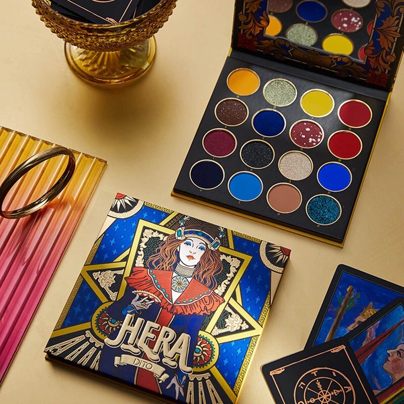 16 Shade Eyeshadow Palette with Mirror Waterproof Highly Pigmented