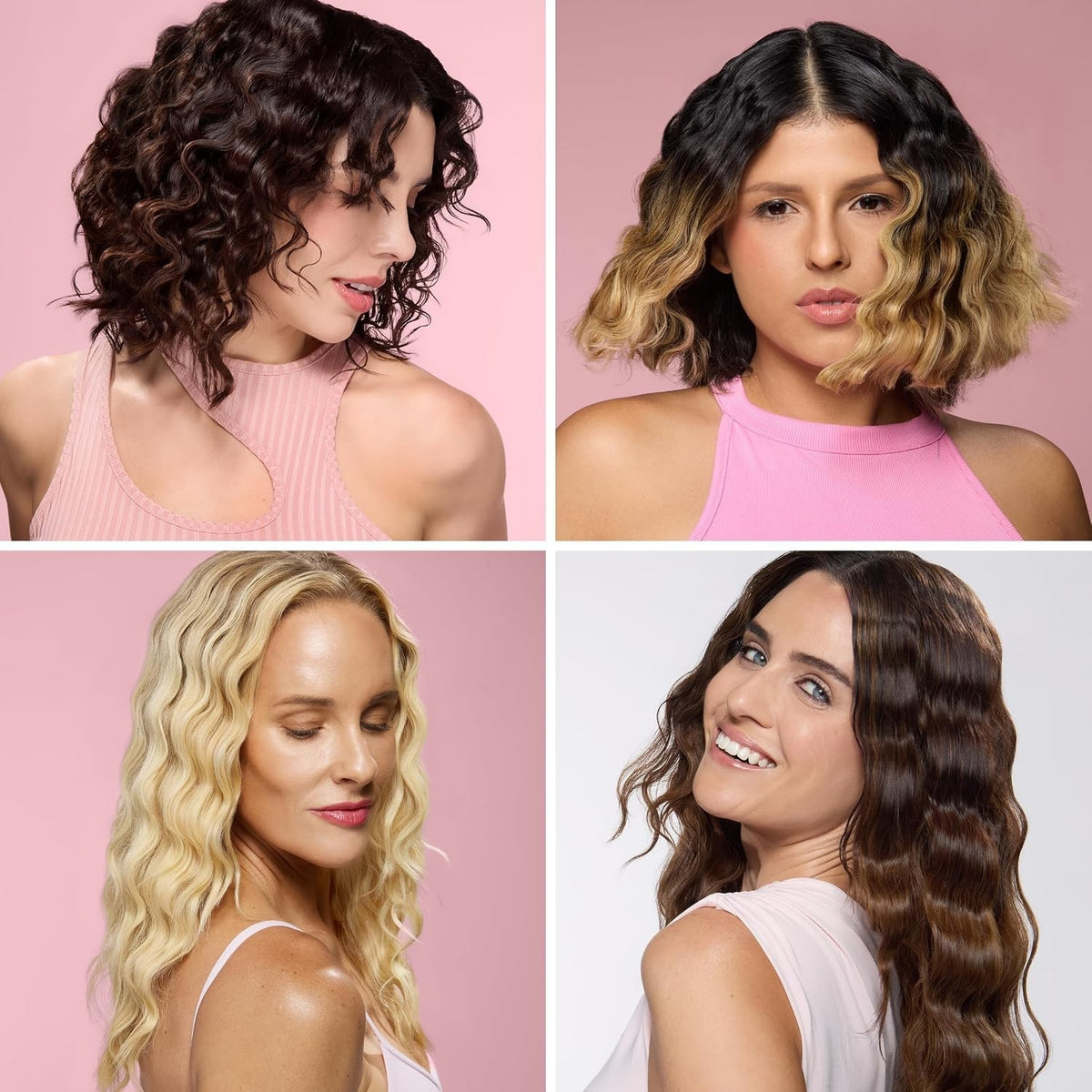Deep Wave Hair Waver with Titanium 1-Inch 3-Barrel Styling Tool