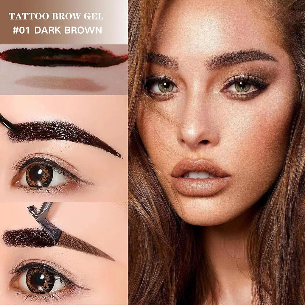 Dark Brown Peel-Off Eyebrow Gel Tint Waterproof & Long-Lasting