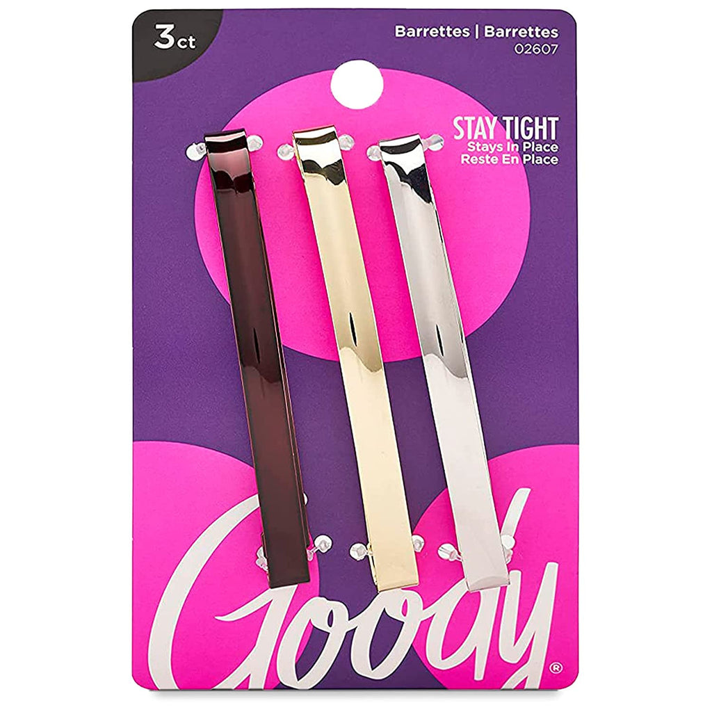 Hair Barrettes Set - 3 Colorful Clips for Hair Styling