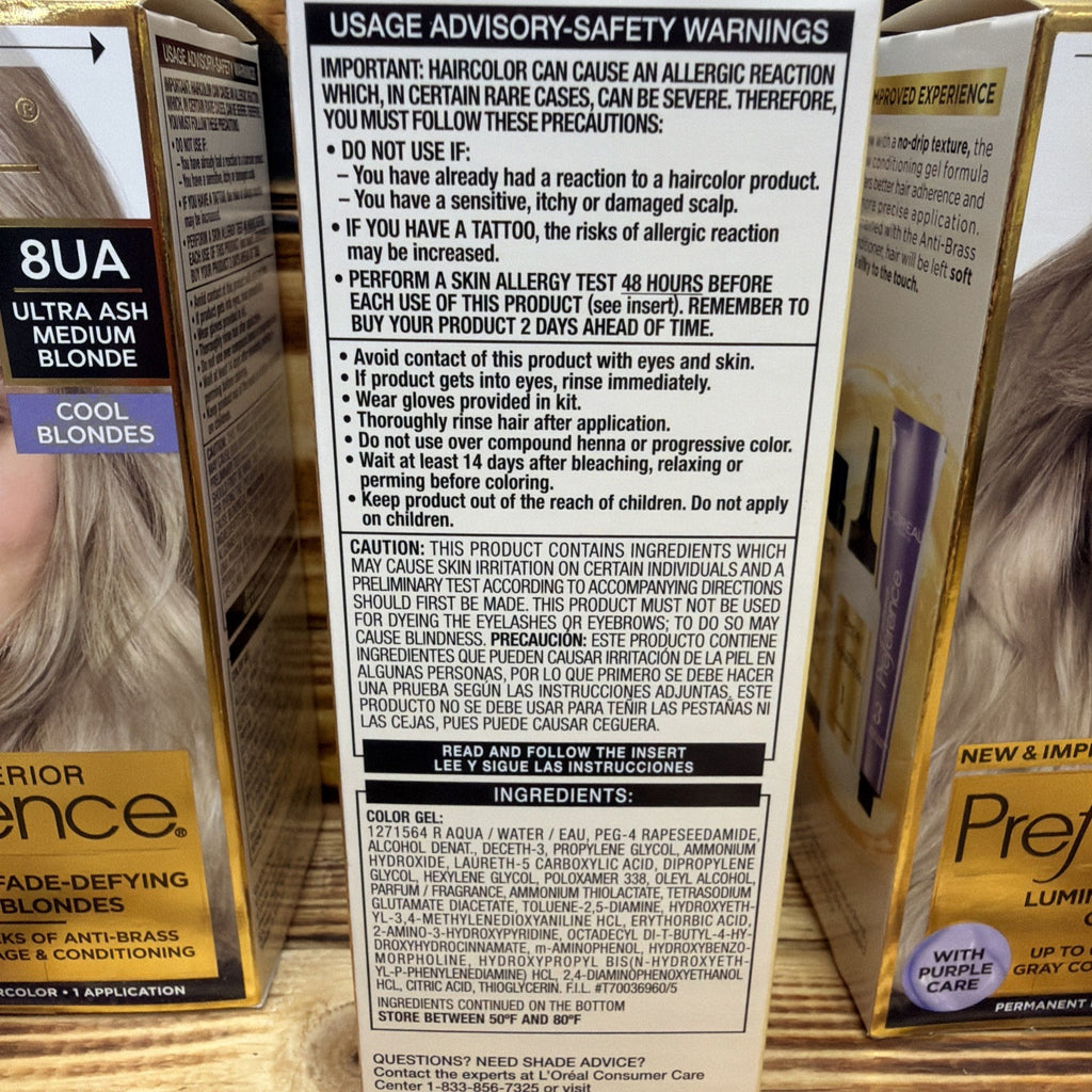 3 Pack Cool Blonde Hair Color Permanent - Superior Preference 8UA
