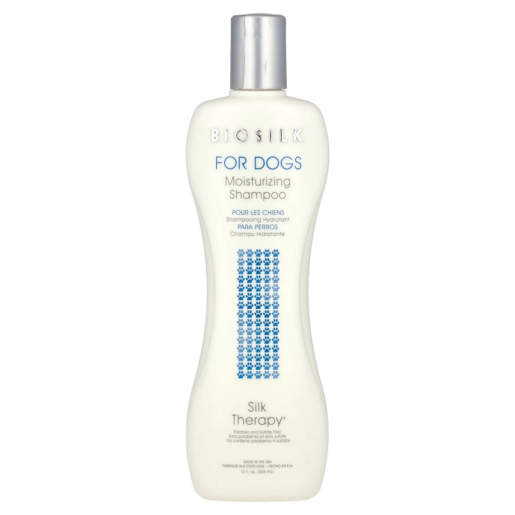 Dog Moisturizing Shampoo with Silk & Vitamins - Paraben & Sulfate Free, 12 fl oz