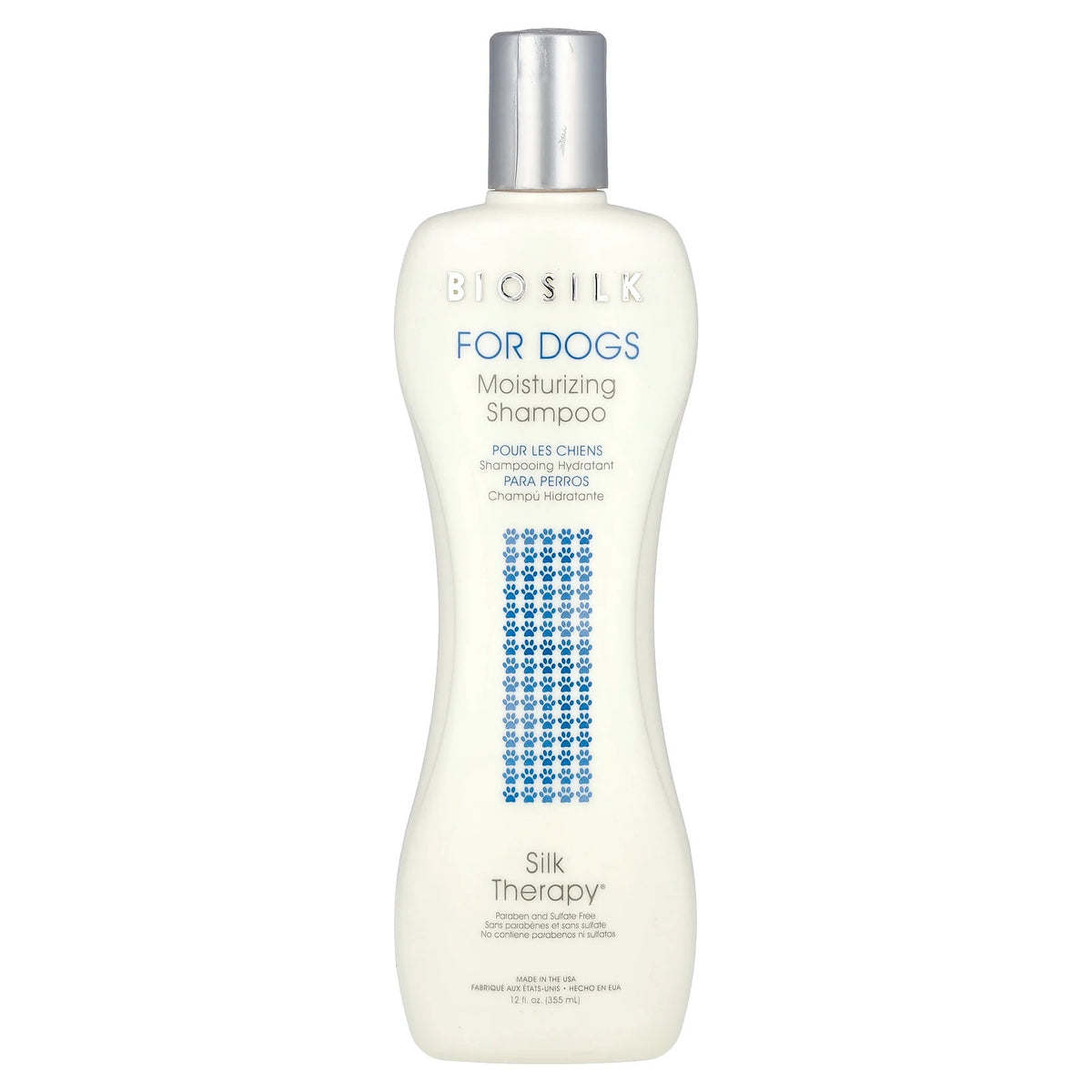 Dog Moisturizing Shampoo with Silk & Vitamins - Paraben & Sulfate Free, 12 fl oz
