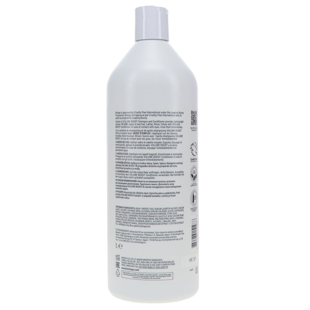 Volume Boost Shampoo 33.8 oz - Paraben-Free Hair Volumizer