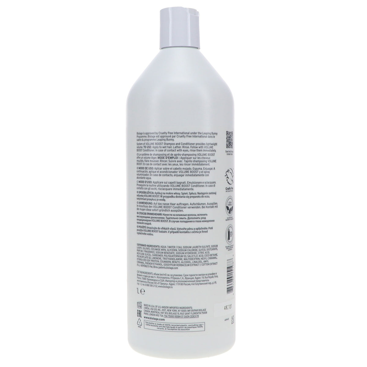 Volume Boost Shampoo 33.8 oz - Paraben-Free Hair Volumizer