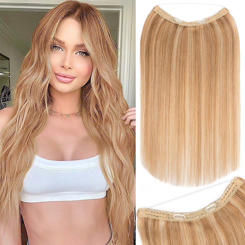 Remy Human Hair Clip-In Extensions with Invisible Wire & Clips - Thick, Natural Look