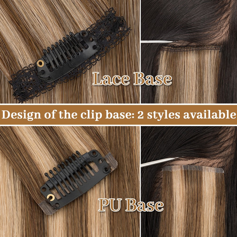 Clip-In Hair Extensions 100% Remy Human Hair - Multiple Colors & Lengths