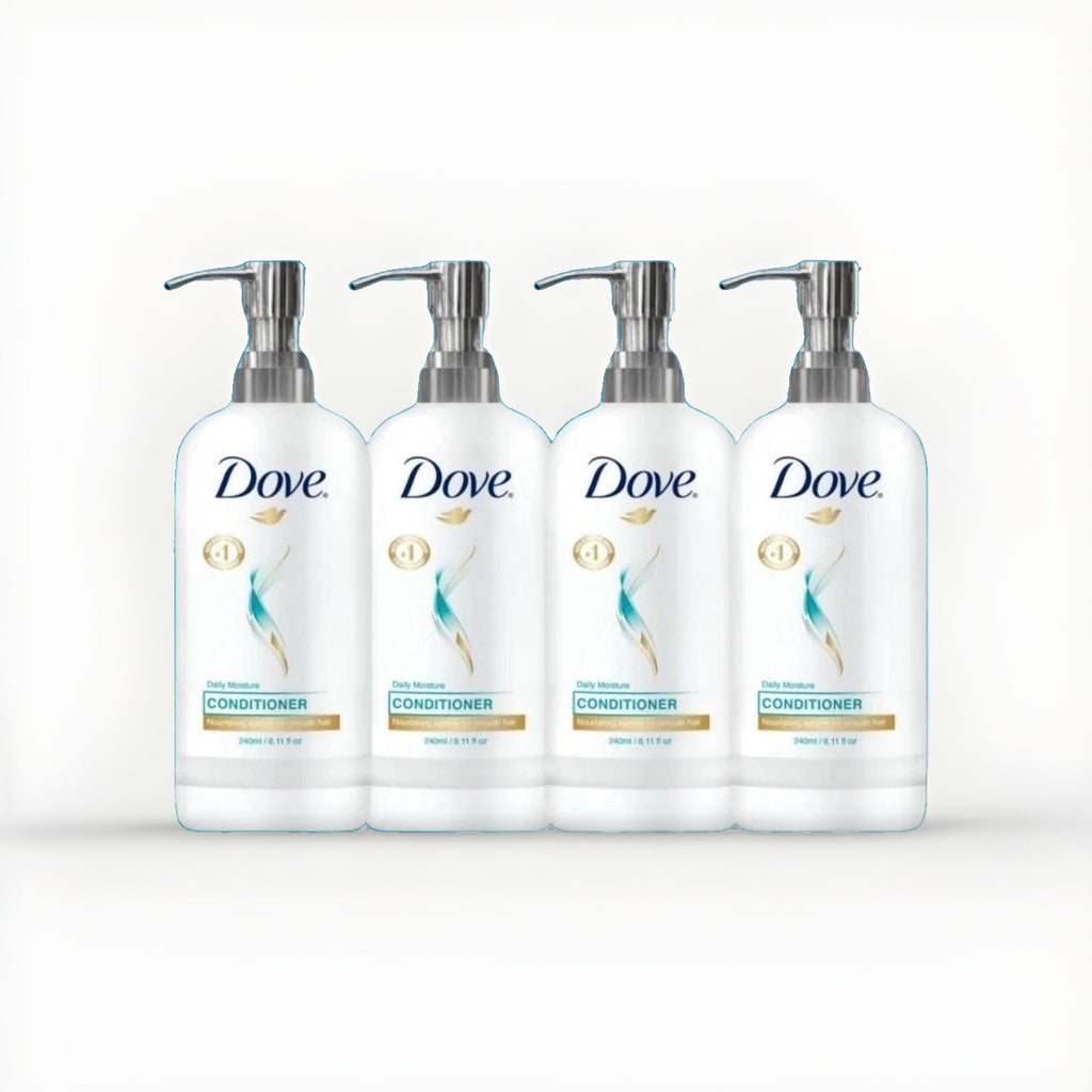 Lot of 4 Dove Moisture Conditioner Bottles - 8.11 fl oz Each