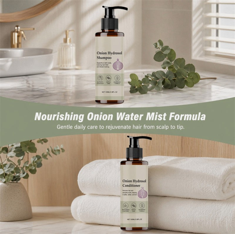 Onion Hydrosol Shampoo & Conditioner Set Natural Hair Care Deep Cleansing