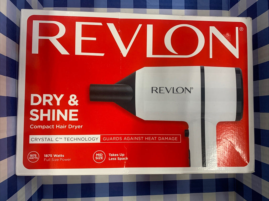 Revlon Crystal C Compact 1875W Hair Dryer Less Frizz Easy Styling