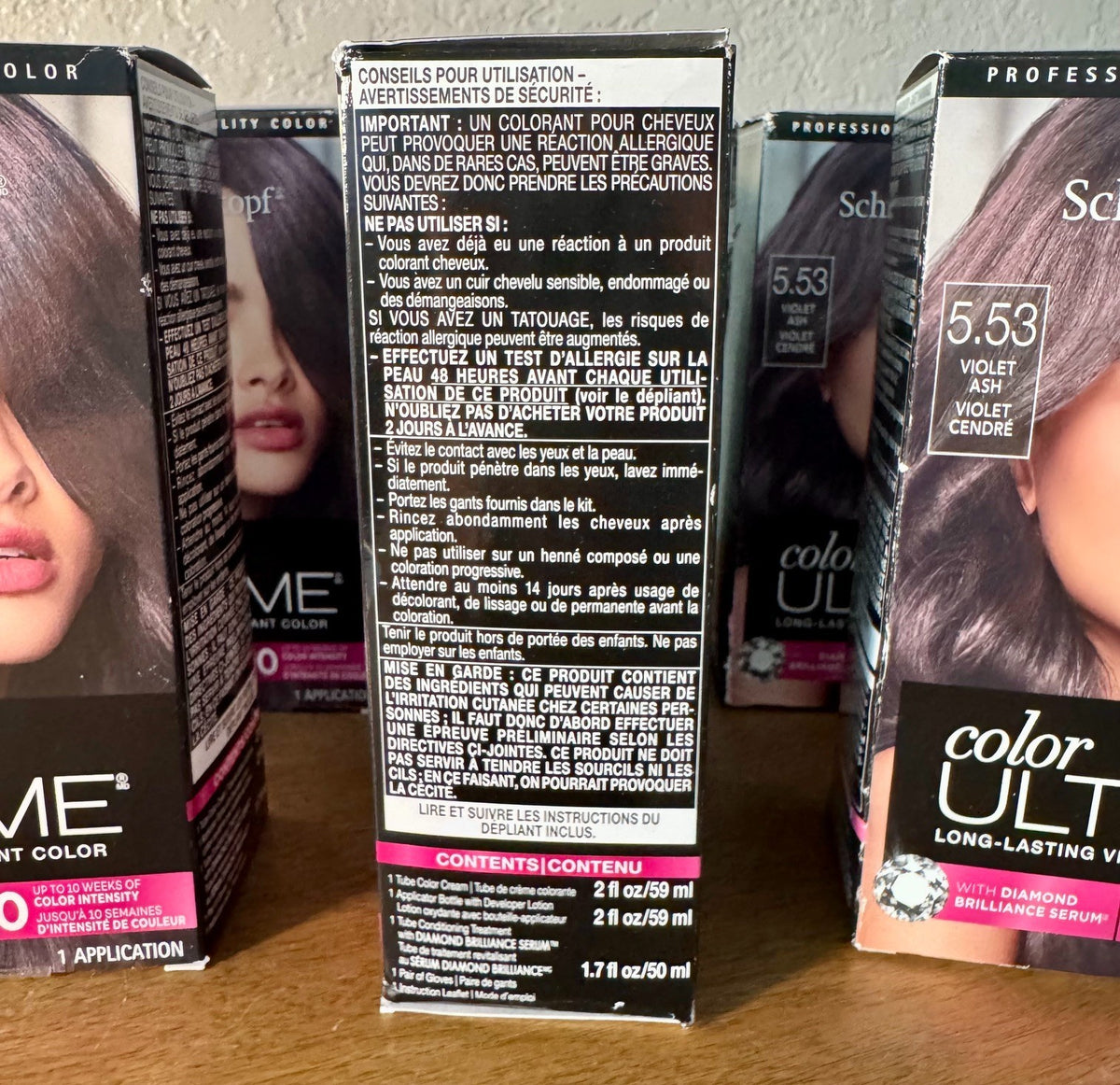 Schwarzkopf Color Ultime Violet Ash Hair Dye - Long Lasting Vibrant Color Pack