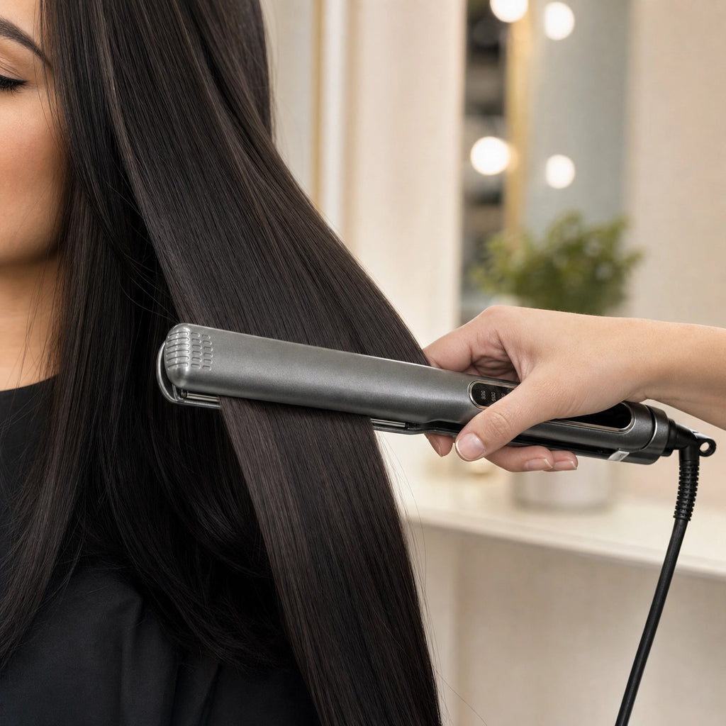 Professional Titanium Flat Iron Hair Straightener 480°F Dual Volt