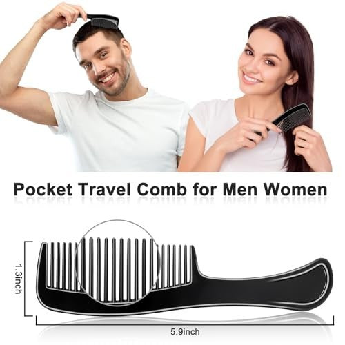 Bulk Black Hair Combs Pack of 300 - Wide Tooth Styling Combs for All Hair Types