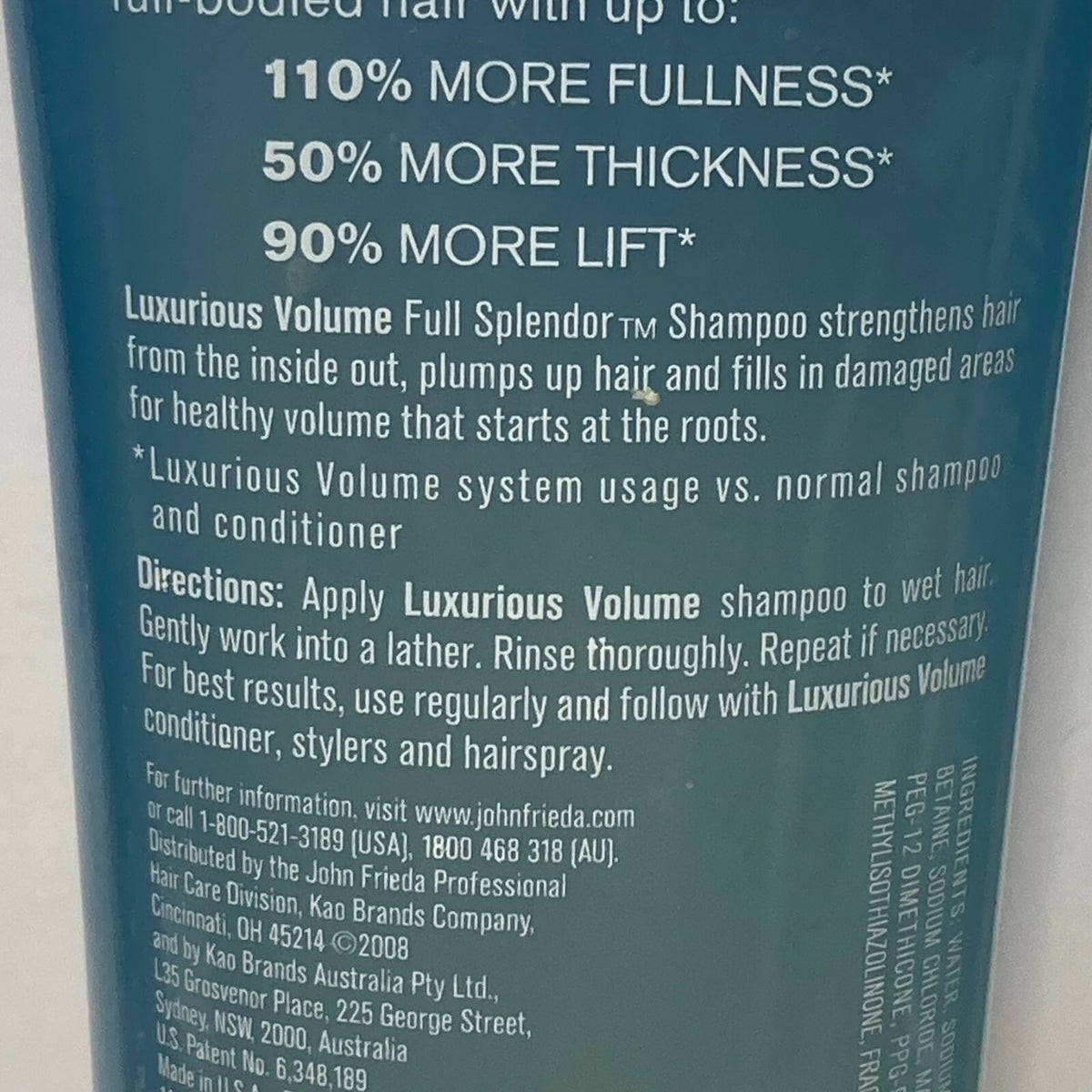 John Frieda Full Splendor Luxurious Volume Shampoo - Discontinued