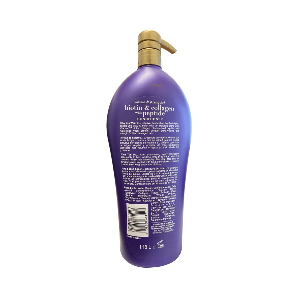 Volumizing & Strengthening Hair Conditioner with Biotin & Collagen - 40 Fl Oz