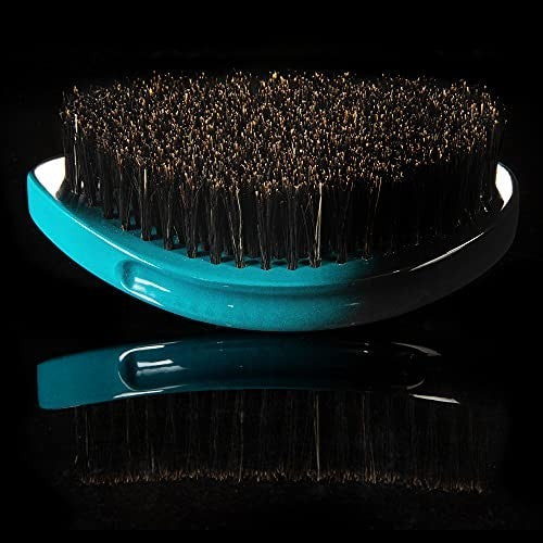 Medium Boar Bristle Curved Palm Brush for 360 Waves - Wave Cap & Durag Use
