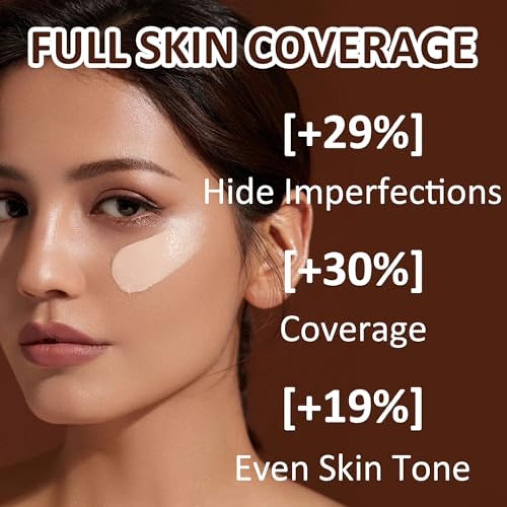 Full Coverage Airbrush Foundation Spray with Brush - Matte Finish, All Skin Tones