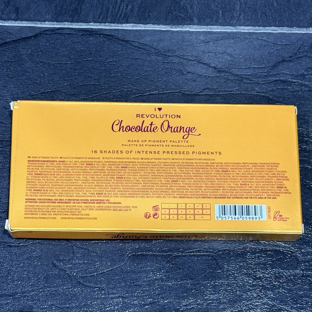 Chocolate Orange Eyeshadow Palette - 16 Color Makeup Pigments