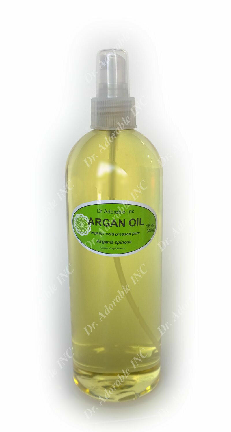 Pure Organic Argan Oil for Skin Hair Face & Nails with Spray Bottle