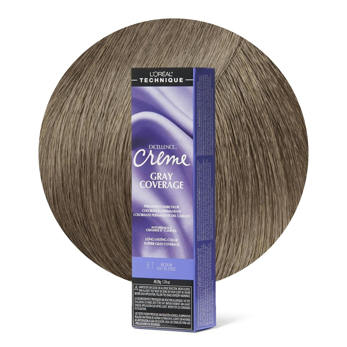 Permanent Hair Color Medium Ash Blonde with Rich Crème Formula