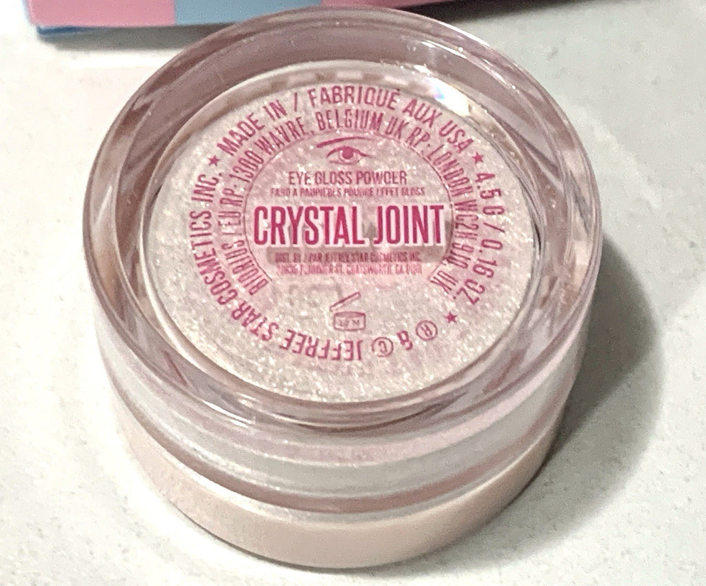 Icy White Eye Shadow with Gold and Silver Pearls - High-Gloss Eyeshadow