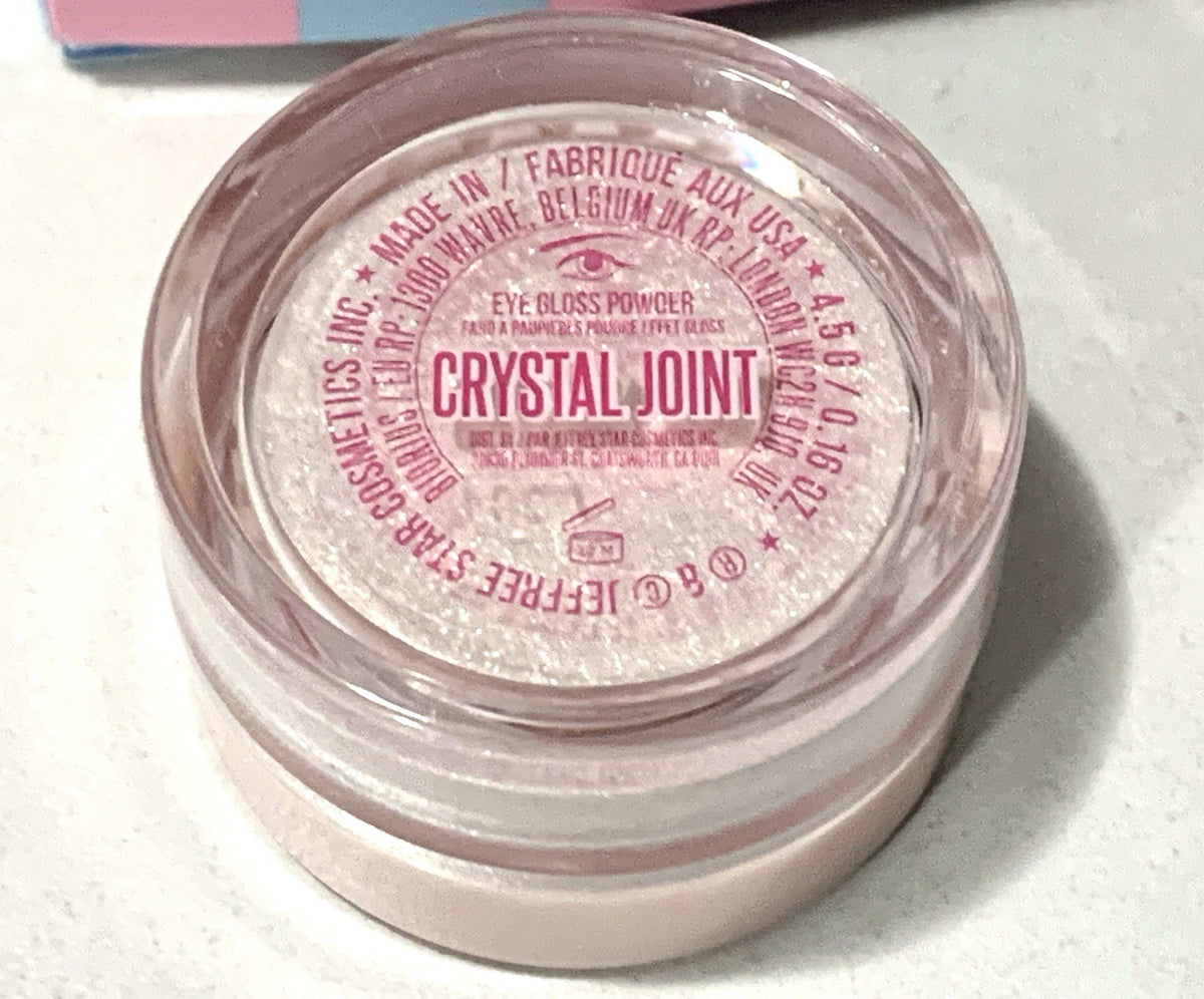 Icy White Eye Shadow with Gold and Silver Pearls - High-Gloss Eyeshadow