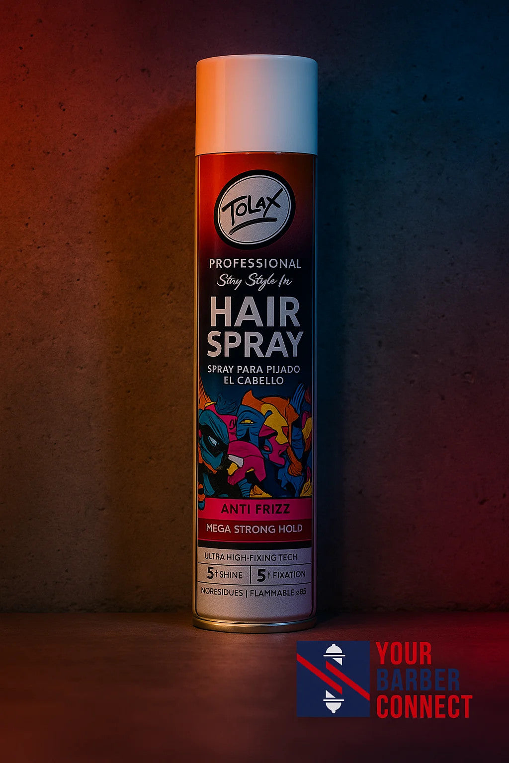 Mega Strong Hold Hairspray 13oz - All-Day Firm Control for Thick & Structured Styles
