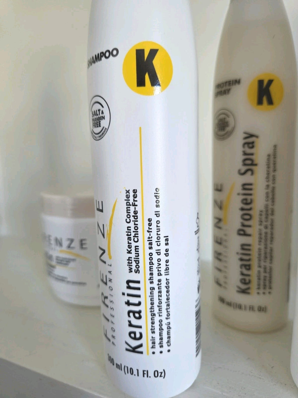 FIRENZE Keratin Hair Treatment Shampoo Conditioner Mask & Protein Spray Set