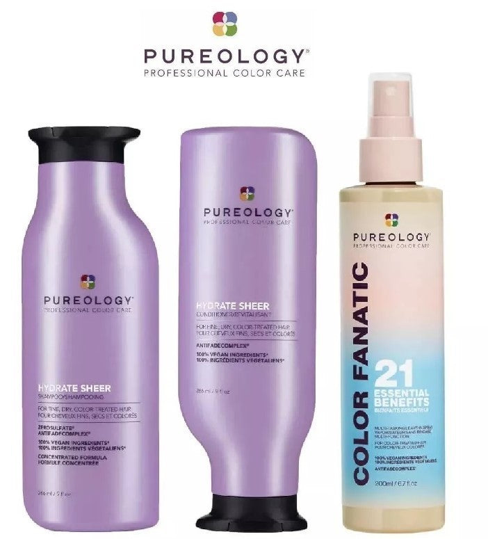 Hydrate Sheer Shampoo & Conditioner Set with Color Fanatic Spray - Gift Pack