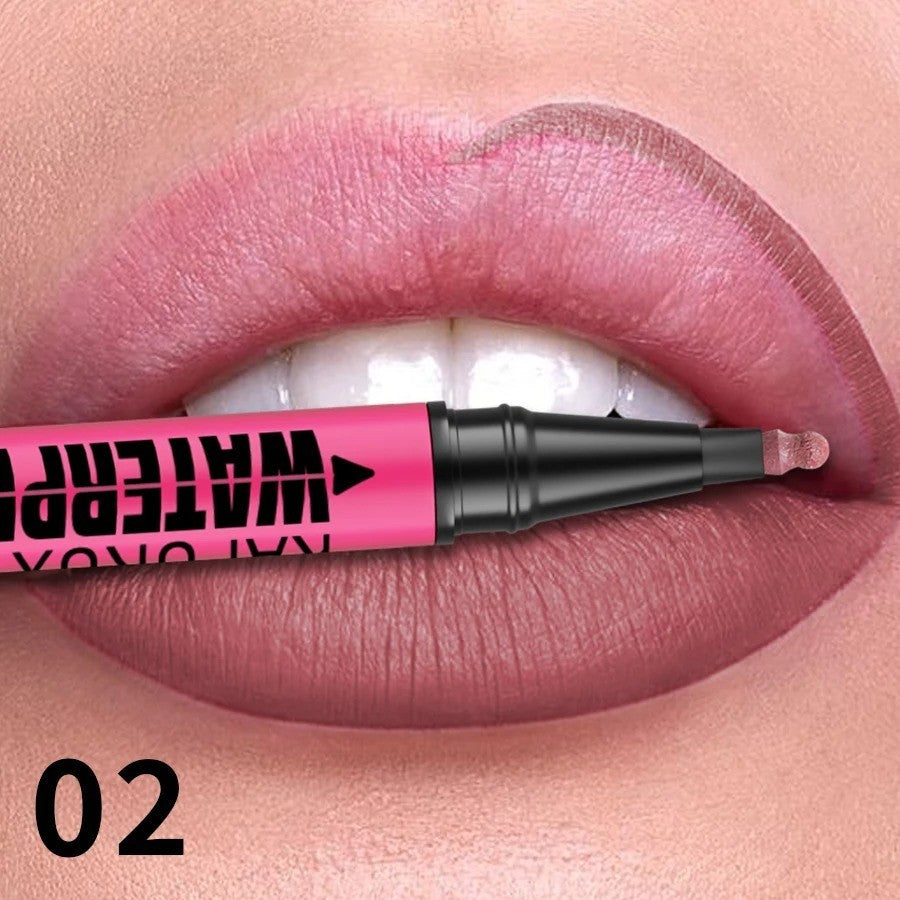 12 Color Liquid Matte Lip Liner Pencil Waterproof & Plumping Lip Makeup