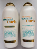 OGX Coconut Curls Shampoo & Conditioner Set - Hydrating 25.4 Fl Oz Pack of 2