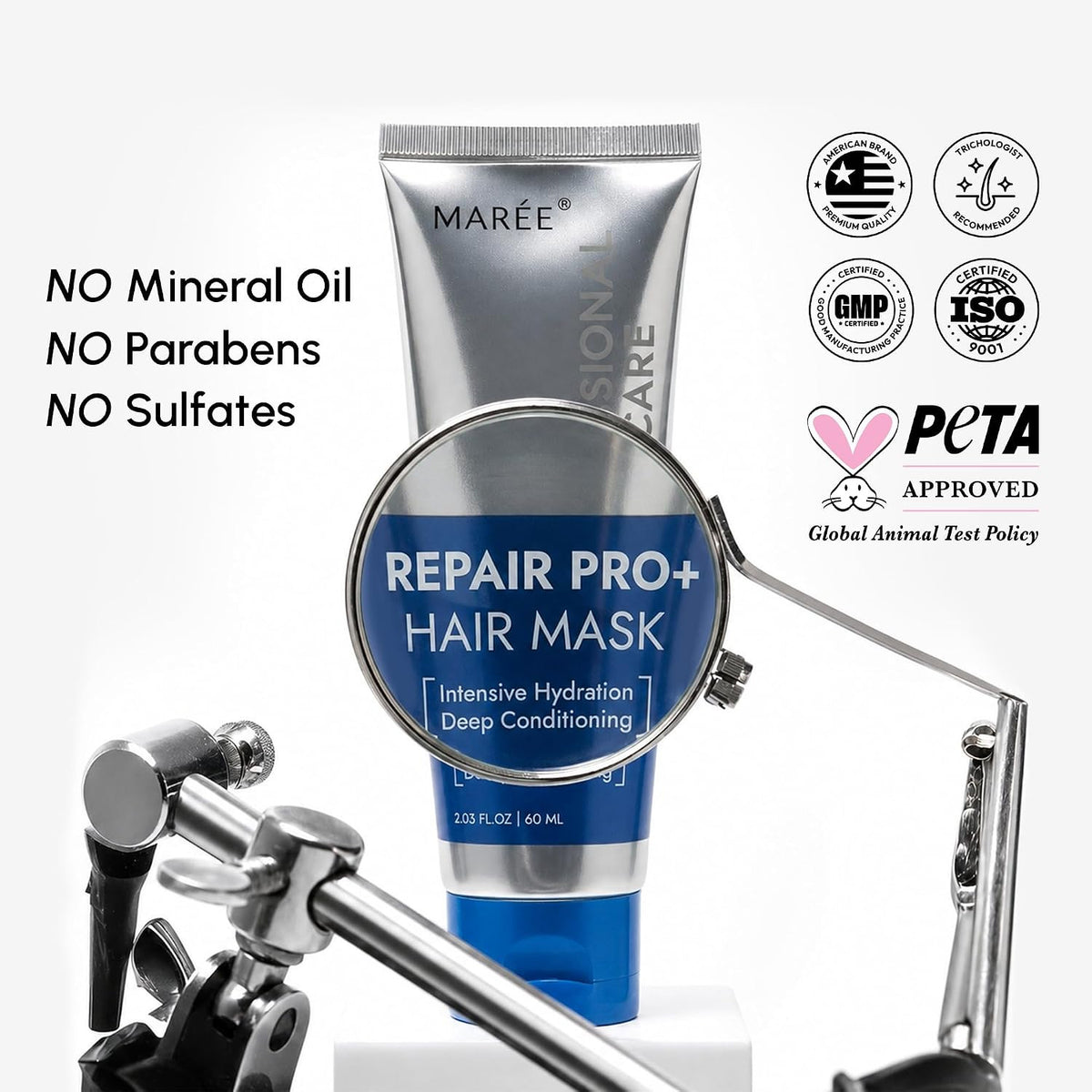 Keratin & Collagen Hair Mask for Damaged Hair - Repair & Hydrate