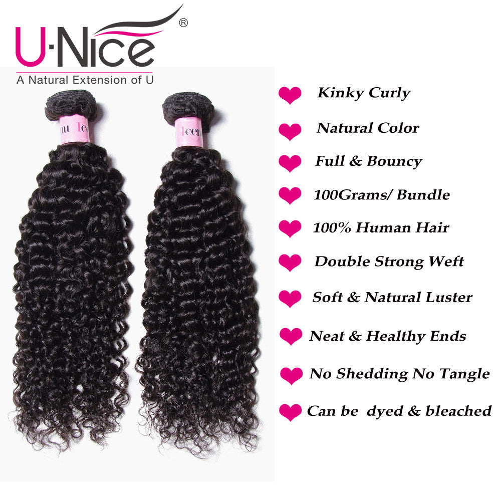 Indian Jerry Curly Hair Extensions - Virgin Human Hair Weave Bundles
