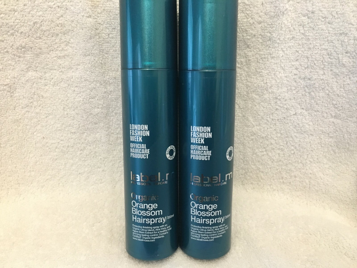 Organic Orange Blossom Hairspray 200ml - Healthy Hold & Long-Lasting Control (2 Pack)