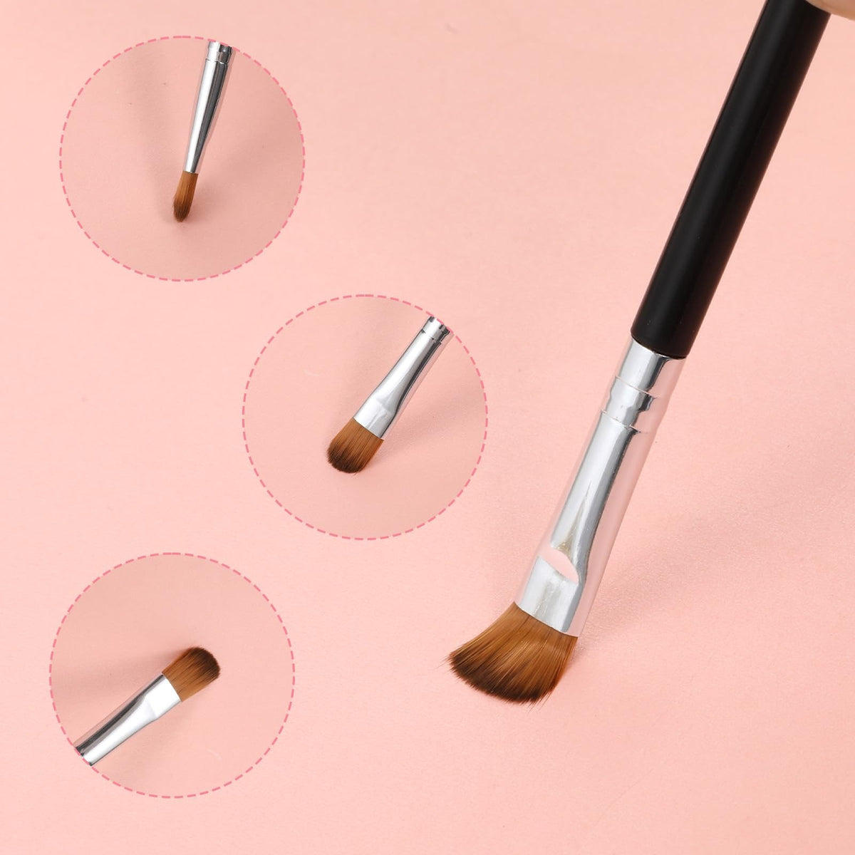 12-Piece Flat Concealer & Eyeshadow Brush Set Small Makeup Tools