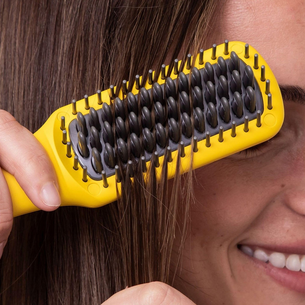 Mini Heated Straightening Brush for Travel - Frizz-Free Hair Styling
