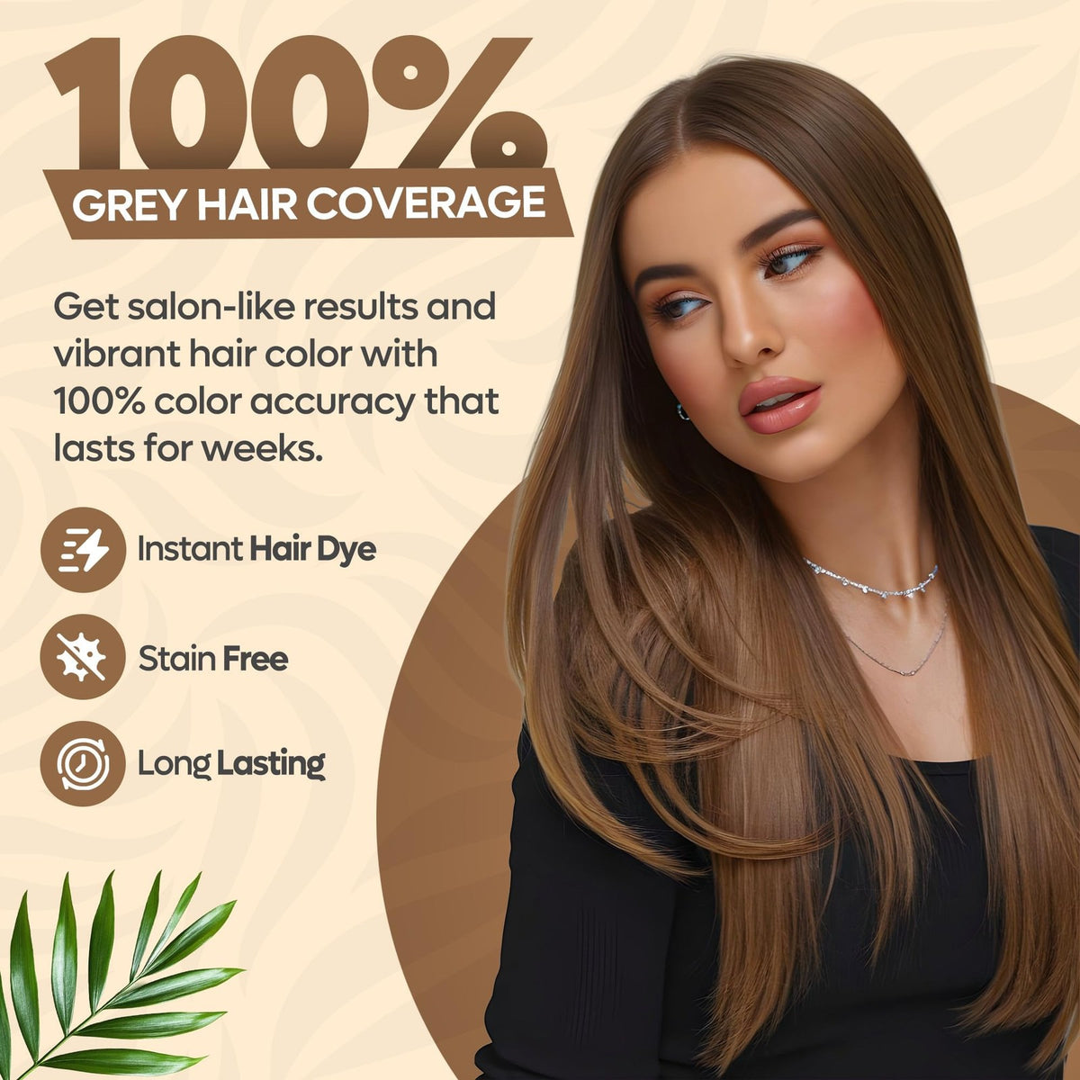 Professional Hair Color Shampoo 5 in 1 Grey Coverage Light Brown 500ml