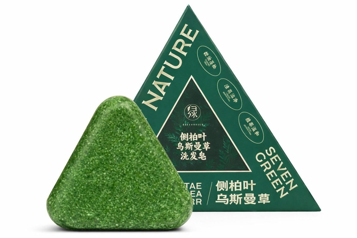 Herbal Green Shampoo Bar for Oil Control & Dandruff - 100g