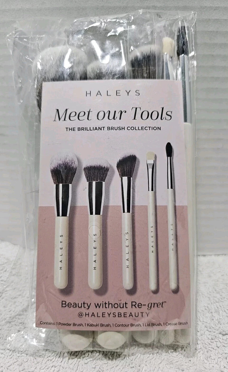 Makeup Brush Set - 5-Piece Professional Cosmetic Tools for Face & Eye