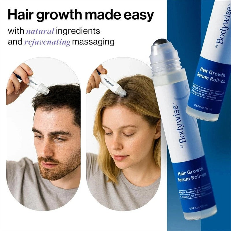 Hair Growth Serum Roll-On with Rosemary & Redensyl - 25ml, Anti-Hair Loss Treatment
