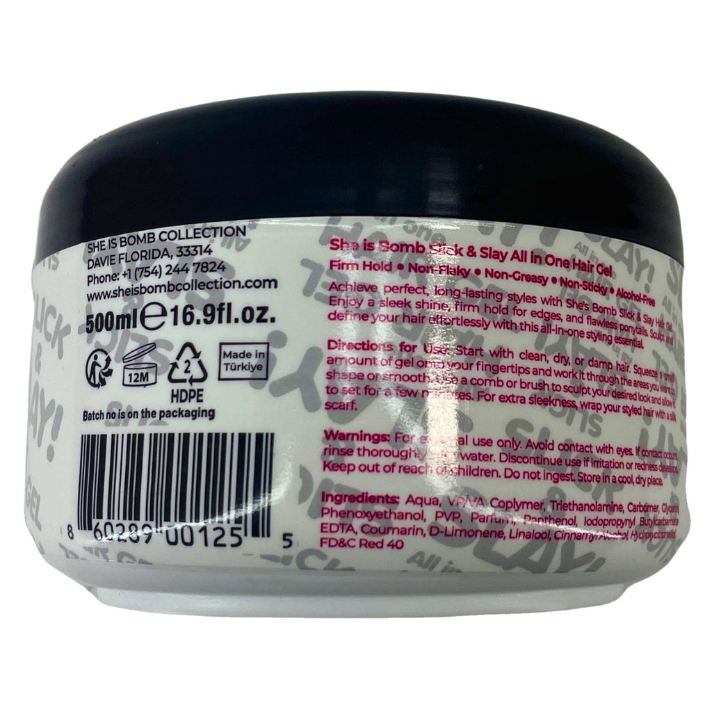 All-in-One Hair Gel with Firm Hold 2-Pack - Sleek, Hydrating Styling for Edges & Updos