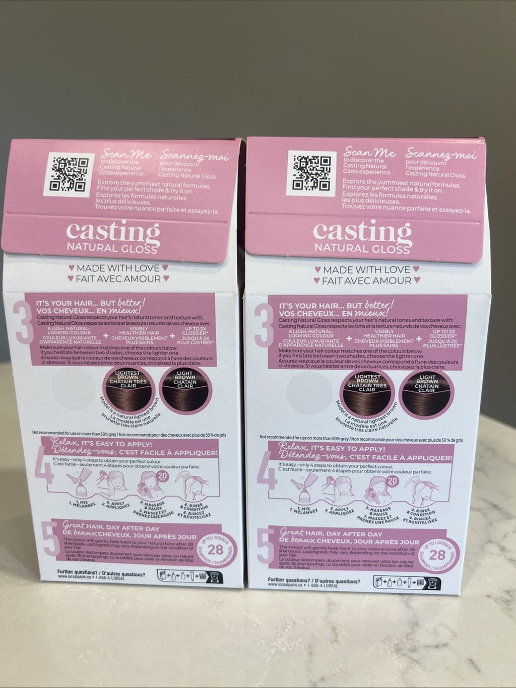 L'Oreal Paris CASTING Natural Gloss Dark Blonde Hair Color 2 Pack