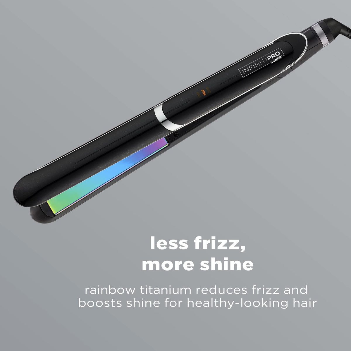 Rainbow Titanium Flat Iron - 1-Inch Hair Straightener with 6 Heat Settings