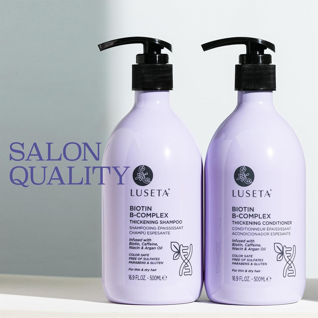 B-Complex Hair Care Set with Biotin & Argan Oil for Thinning Hair - 2x16.9oz