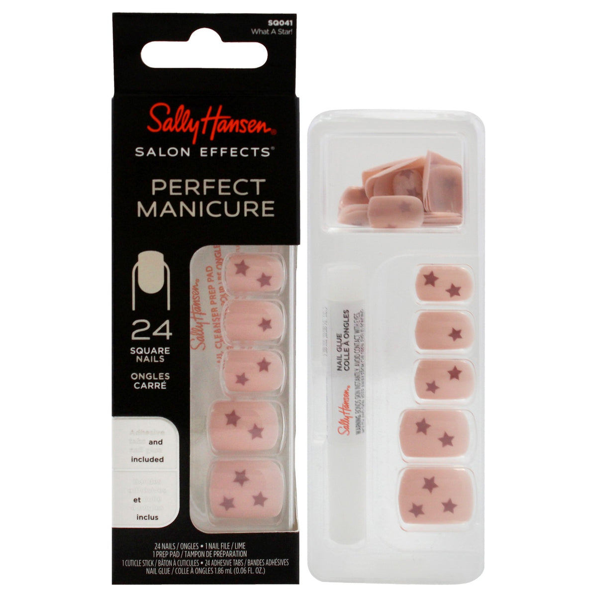 Sally Hansen Square Nail Kit - 52 Piece Manicure Set with Nails & Tools