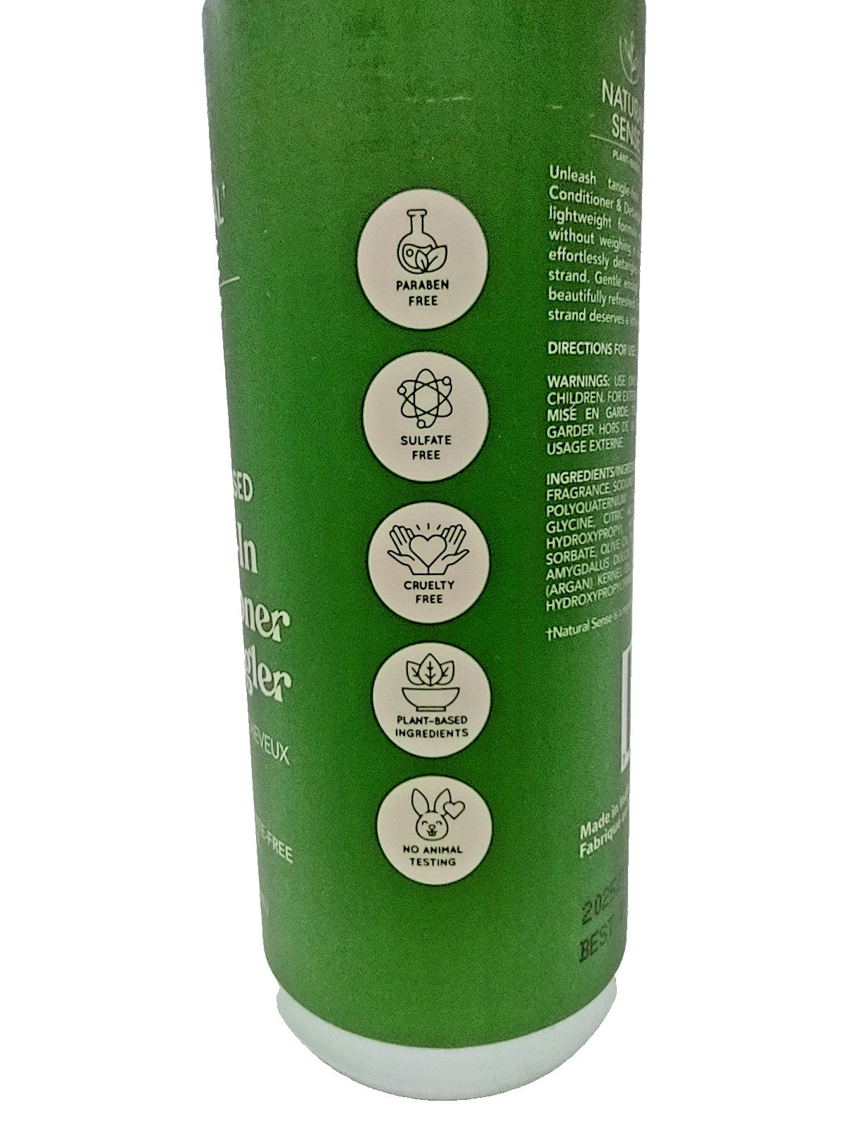 Natural Sense Plant-Based Leave-In Hair Conditioner & Detangler Spray - 6.7oz, Pack of 3