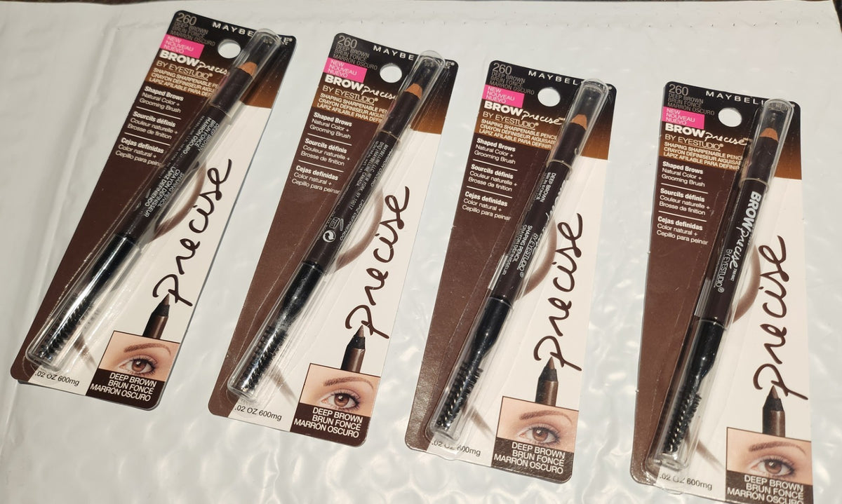 Maybelline Deep Brown Shaping Pencil - Sharpenable Brow Makeup 4 Pack