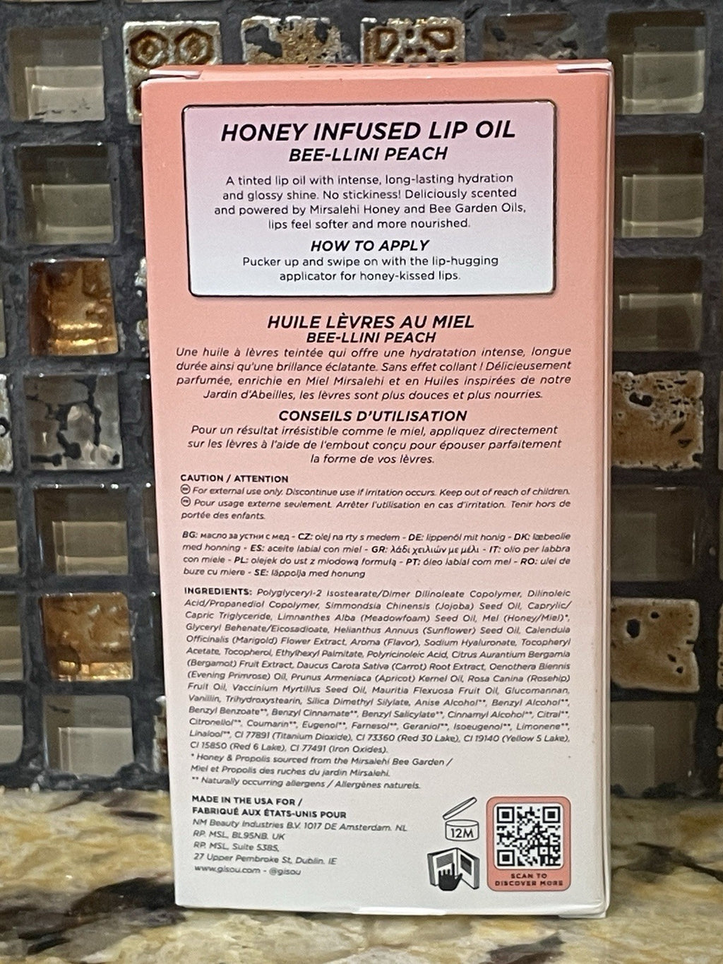 Lip Oil with Honey and Peach Infusion - Full Size Lip Treatment