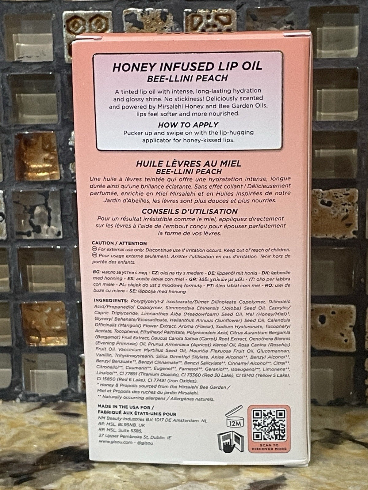 Lip Oil with Honey and Peach Infusion - Full Size Lip Treatment