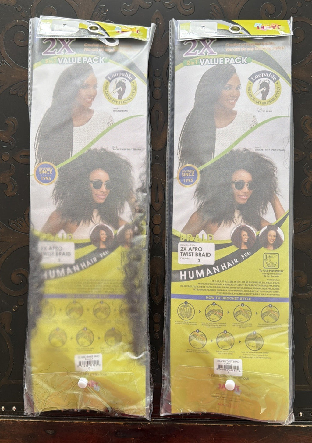 Kanekalon Afro Twist Braid Hair Set - Marley & Twist Styles, 3 Pack